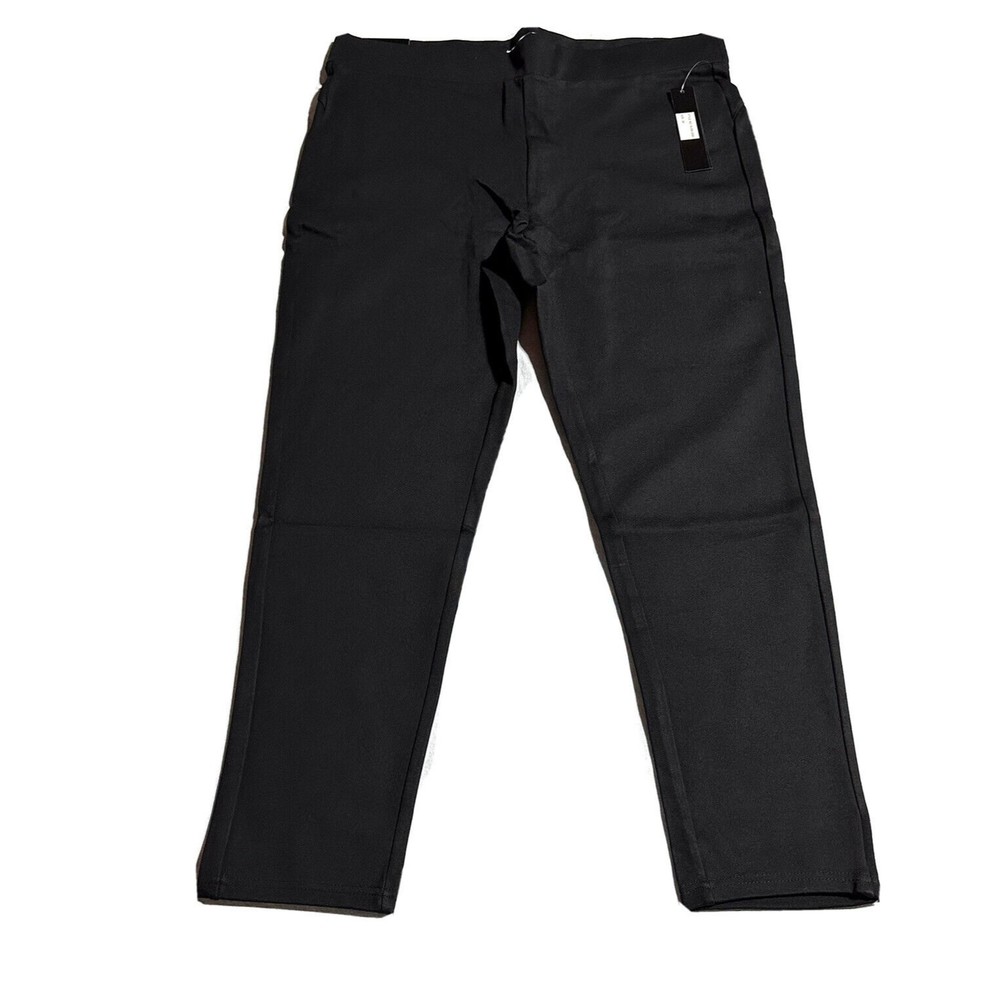 Kay Unger Women's Tummy Control Pants Size 3X Black Ponte Slimming Shaping NWT